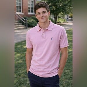 Polo Ralph Lauren Pink Polo Shirt L (14/16)